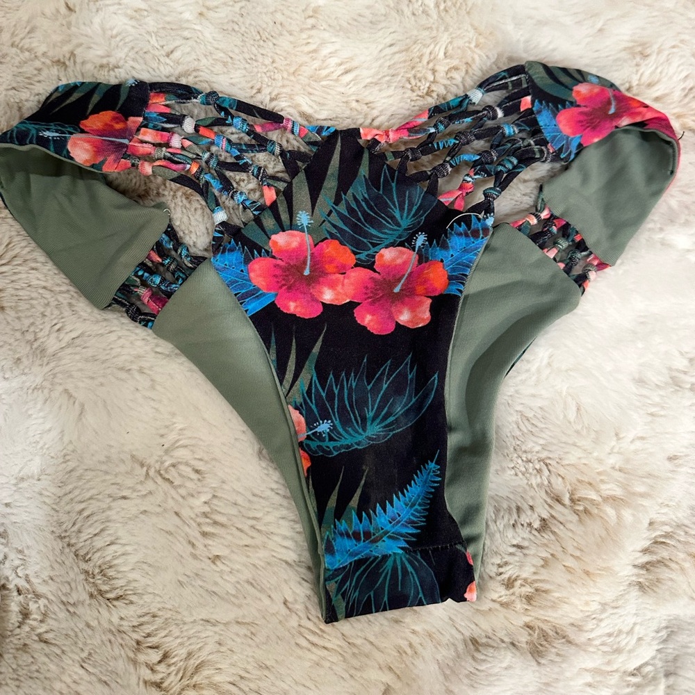 San Lorenzo Braided Thong Bikini Bottom